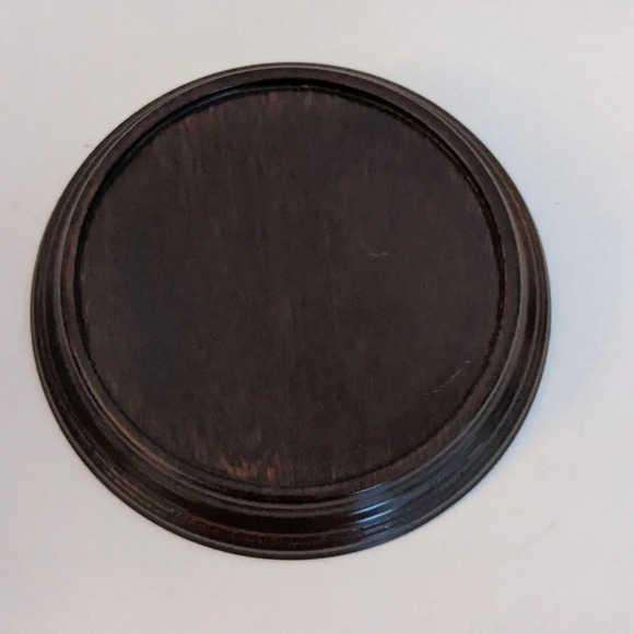 AVON VTG Statue Liberty Bowl 1985 Ceramic Torch Flame  Wood Base Commemorative - Picture 4 of 10